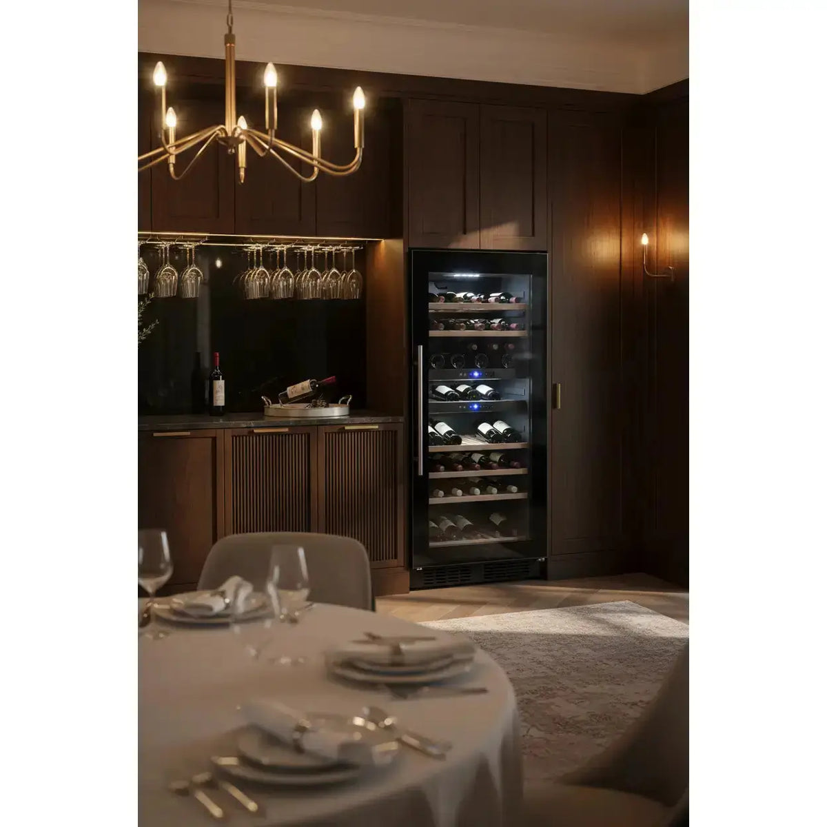Swisscave WL120DF — 120 Bottle Freestanding Dual Zone Wine Fridge