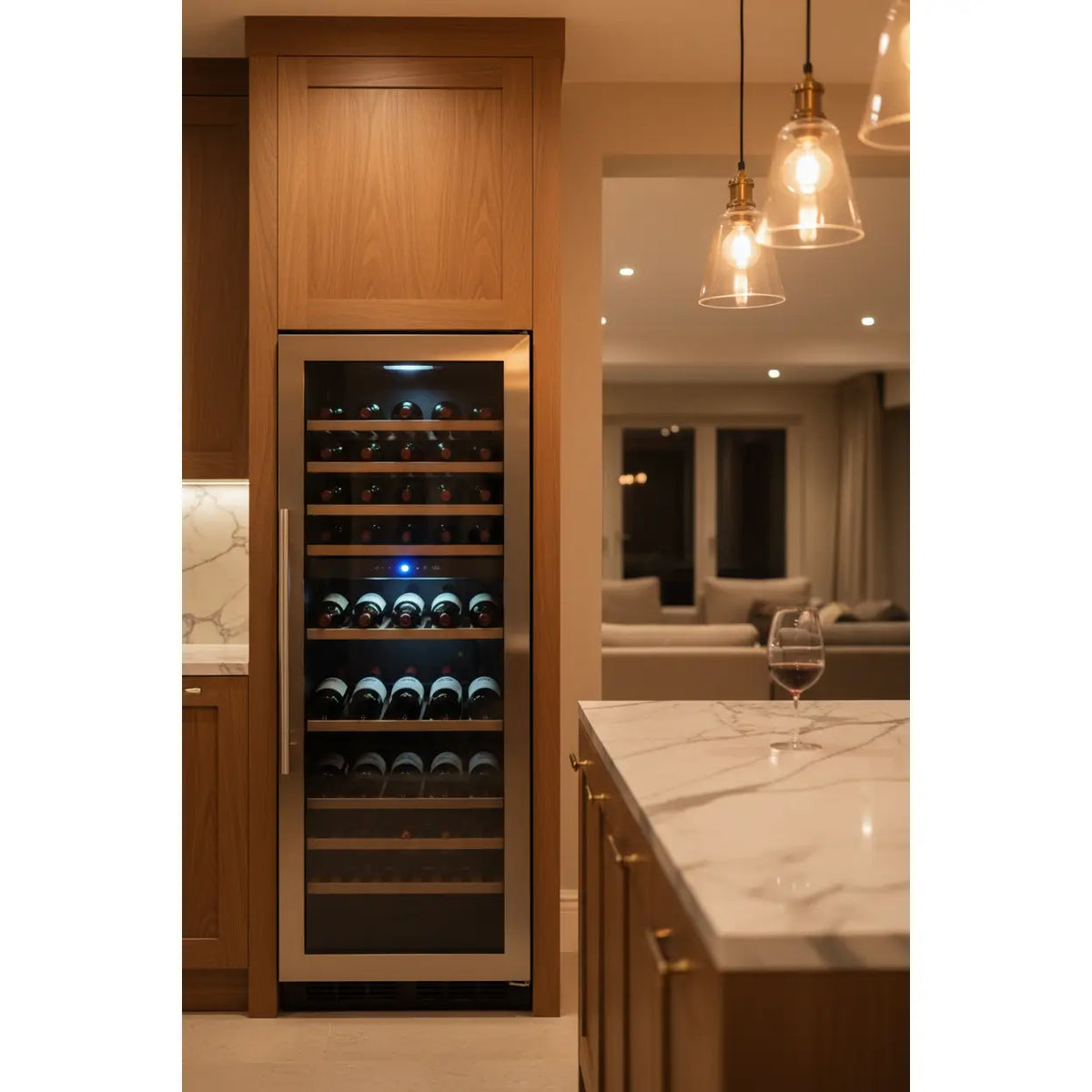 Haier WS140GDA — 140 Bottle Tall Dual Zone Wine Cabinet
