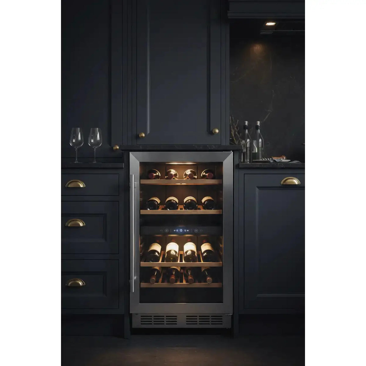 Hoover HWCB 80UK — 80 Bottle Freestanding Dual Zone Wine Fridge
