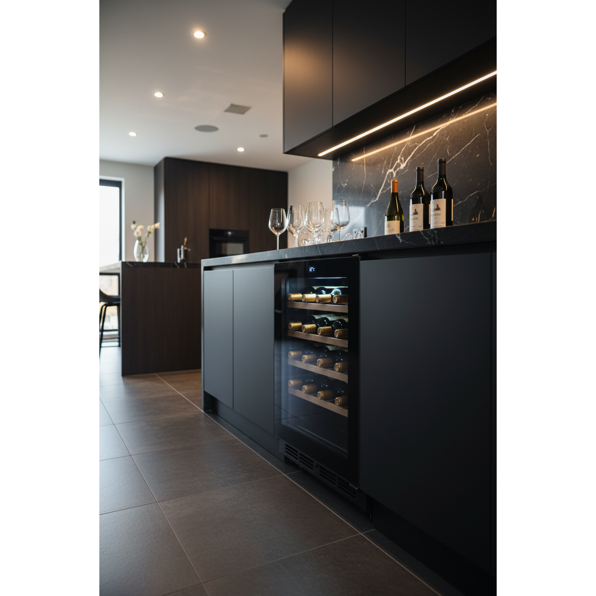 Vintec V150SG2 150 Bottle Tall Dual Zone Wine Cabinet - Lifestyle Shot