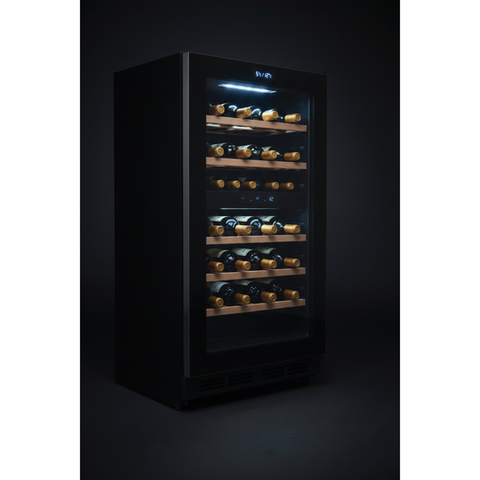 Vintec V150SG2 150 Bottle Tall Dual Zone Wine Cabinet - 3/4 Angle View
