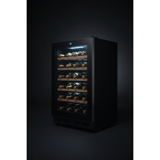 Tefcold TFW250S 65 Bottle Freestanding Dual Zone Wine Fridge - 3/4 Angle View