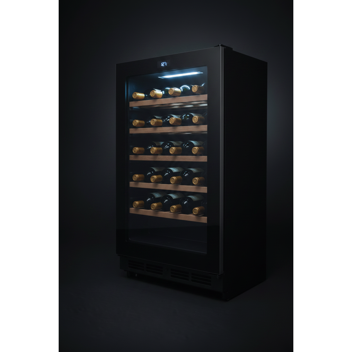 Haier WS170GDA 170 Bottle Tall Dual Zone Wine Cabinet - 3/4 Angle View