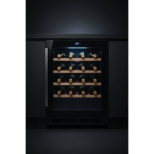Swisscave WL46DF Premium 46 Bottle Built-In Dual Zone Wine Fridge - Front View