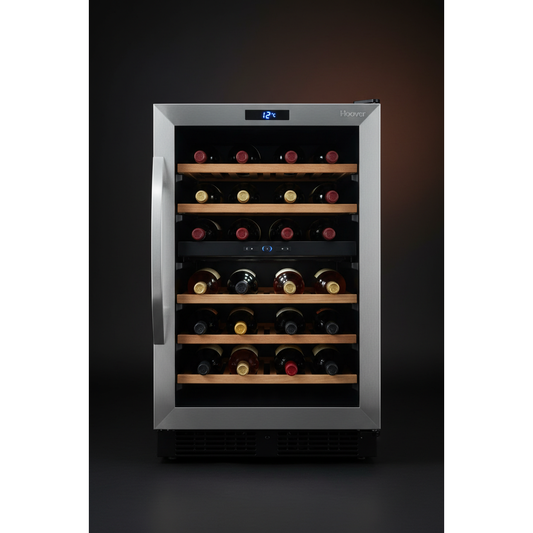 Hoover HWCB 30UK 30 Bottle Freestanding Single Zone Wine Fridge - Front View