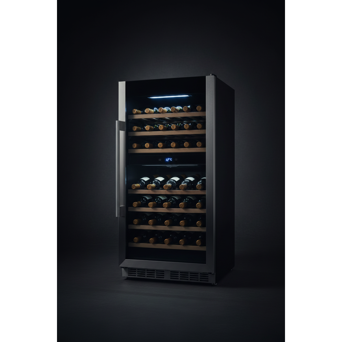 Tefcold TFW80S 80 Bottle Freestanding Single Zone Wine Fridge - 3/4 Angle View