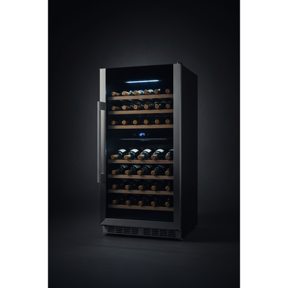 Tefcold TFW80S 80 Bottle Freestanding Single Zone Wine Fridge - 3/4 Angle View