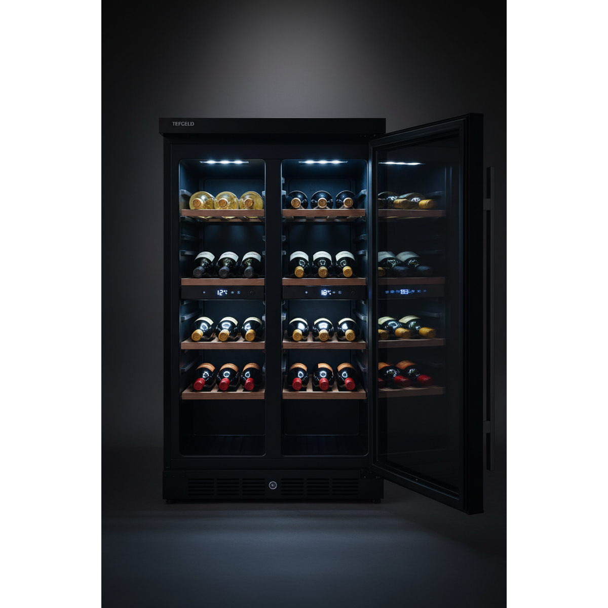 Tefcold TFW250S Wine Fridge Interior - Dual Zone LED Shelving