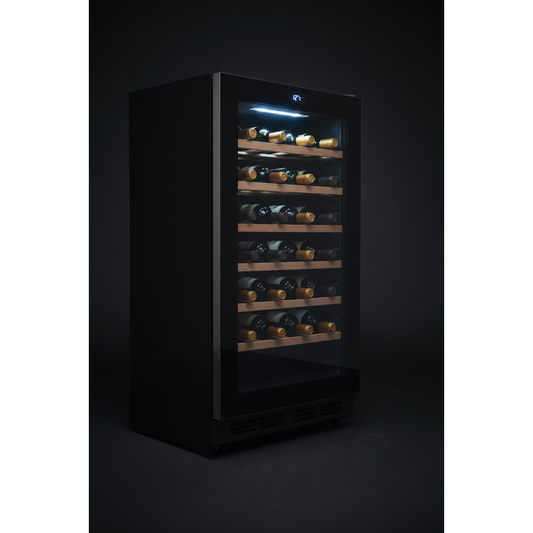 Candy CWC 150UK 150 Bottle Freestanding Dual Zone Wine Cabinet - 3/4 Angle View