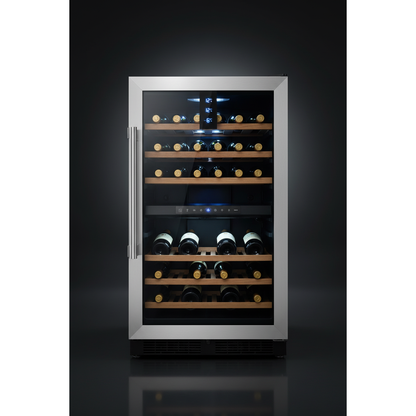 Haier WS53GDA 53 Bottle Freestanding Dual Zone Wine Fridge - Front View