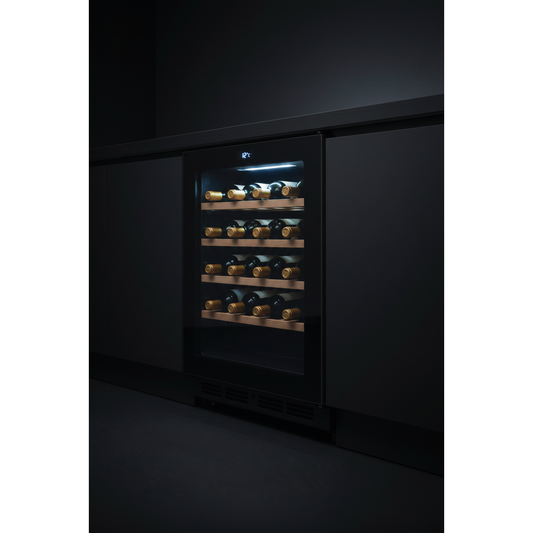 Swisscave WL46DF 46 Bottle Built-In Dual Zone Wine Fridge - 3/4 Angle View