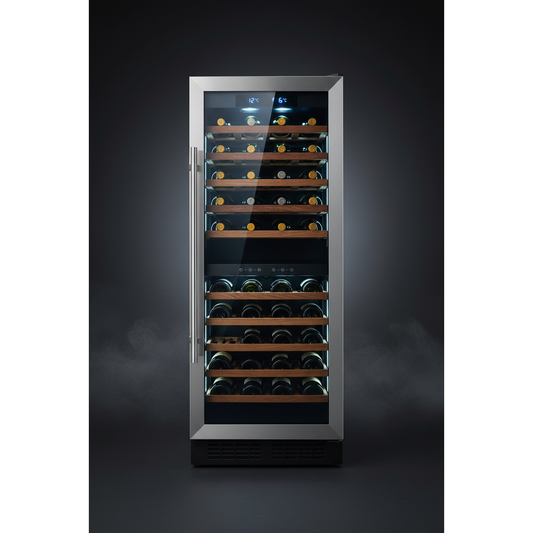 Vintec V300SG2 300 Bottle Tall Dual Zone Wine Cabinet - Front View
