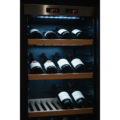 Vintec V300SG2 Wine Cabinet Interior - Dual Zone LED Shelving