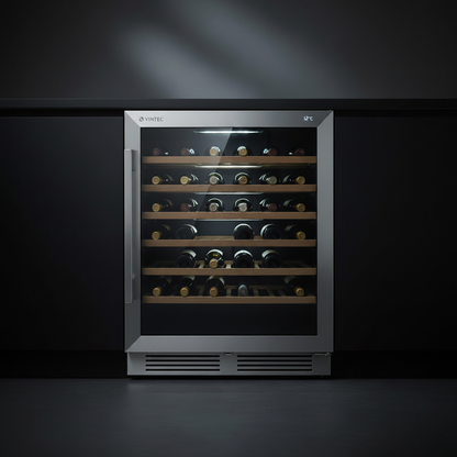 Vintec V50SG 50 Bottle Built-In Single Zone Wine Fridge - Front View