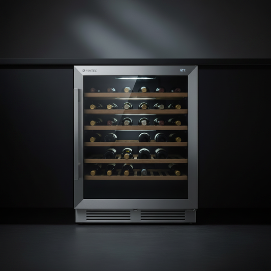 Vintec V50SG 50 Bottle Built-In Single Zone Wine Fridge - Front View