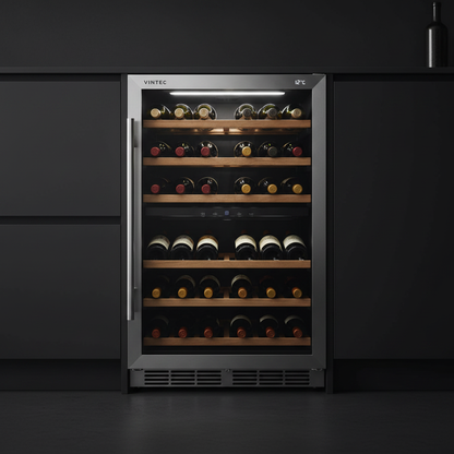 Vintec V120SG2 120 Bottle Freestanding Single Zone Wine Fridge - Front View
