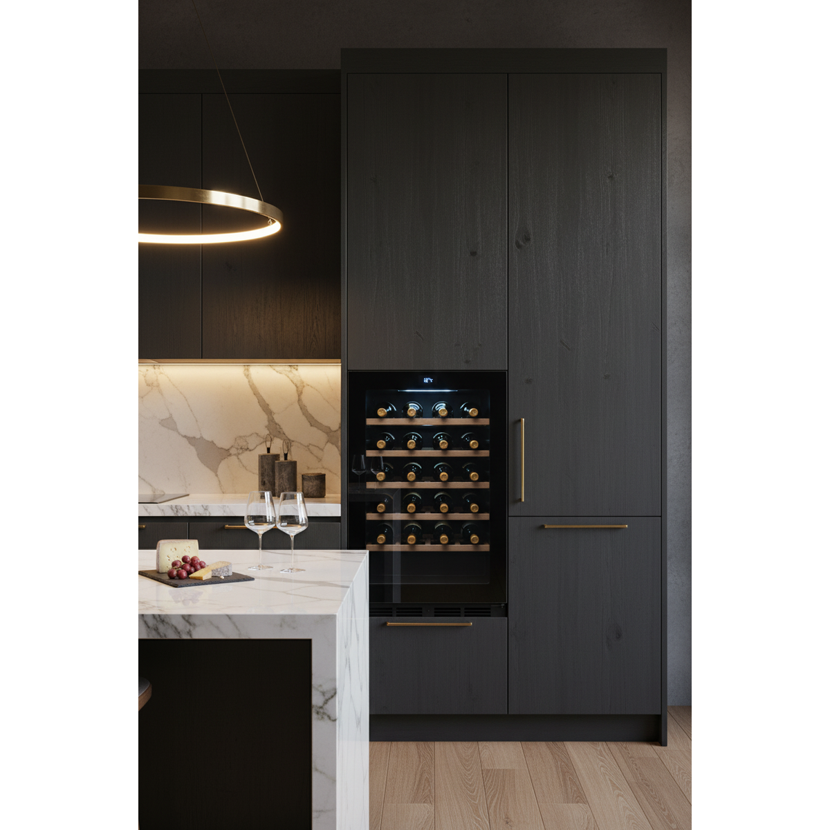 Haier WS170GDA 170 Bottle Tall Dual Zone Wine Cabinet - Lifestyle Shot