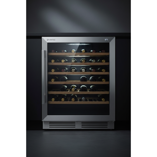 Vintec V30SG 30 Bottle Built-In Single Zone Wine Fridge - Front View