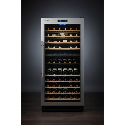 Haier WS100GDA 100 Bottle Tall Dual Zone Wine Cabinet - Front View