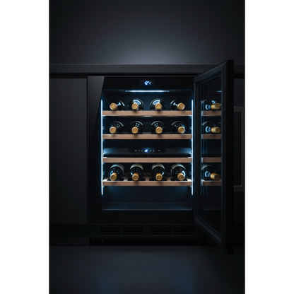 Haier WS170GDA Wine Cabinet Interior - Dual Zone LED Shelving