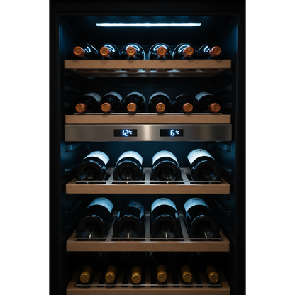 Haier WS53GDA Wine Fridge Interior - Dual Zone LED Shelving