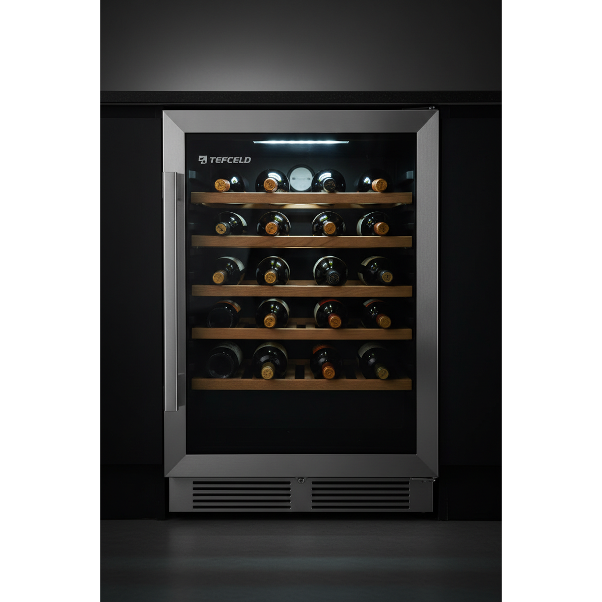 Tefcold TFW160S 45 Bottle Built-In Single Zone Wine Fridge - Front View