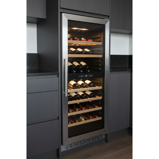 EuroCave Comfort 40 40 Bottle Built-In Dual Zone Wine Fridge - 3/4 Angle View