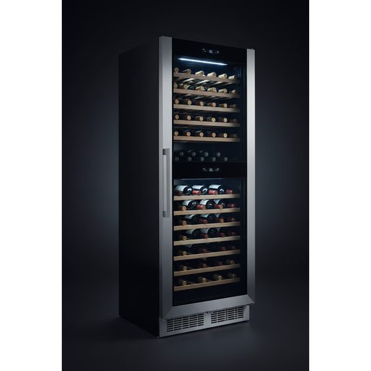 Swisscave WL360DF 360 Bottle Tall Dual Zone Wine Cabinet - 3/4 Angle View