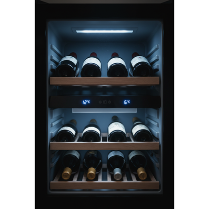 Vintec V80SG2 Wine Fridge Interior - Dual Zone LED Shelving