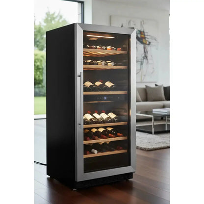 Swisscave WL120DF — 120 Bottle Freestanding Dual Zone Wine Fridge