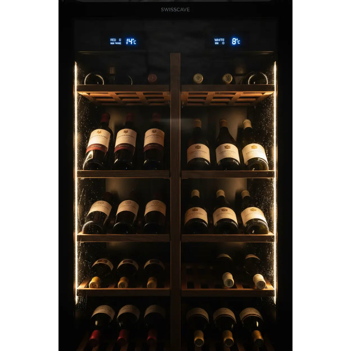 Swisscave WL120DF — 120 Bottle Freestanding Dual Zone Wine Fridge