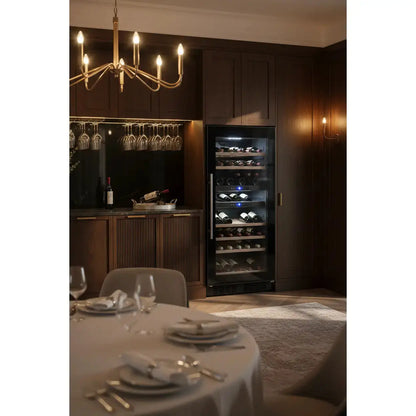 Swisscave WL120DF — 120 Bottle Freestanding Dual Zone Wine Fridge