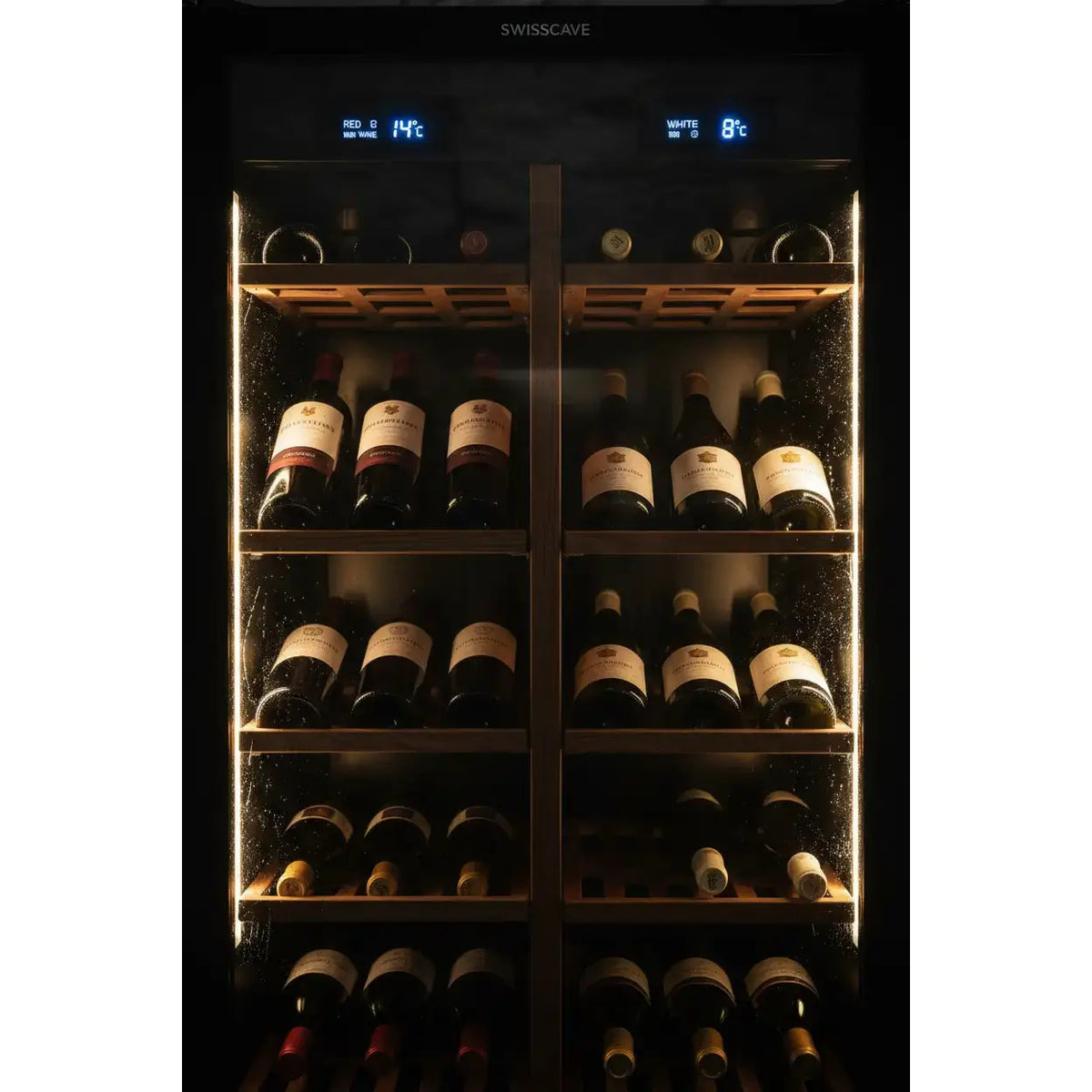 Swisscave WL120DF — 120 Bottle Freestanding Dual Zone Wine Fridge