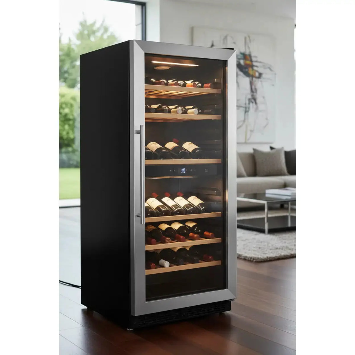 Swisscave WL120DF — 120 Bottle Freestanding Dual Zone Wine Fridge