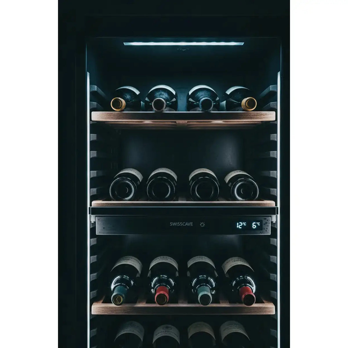 Swisscave WL160DF — 160 Bottle Freestanding Dual Zone Wine Fridge