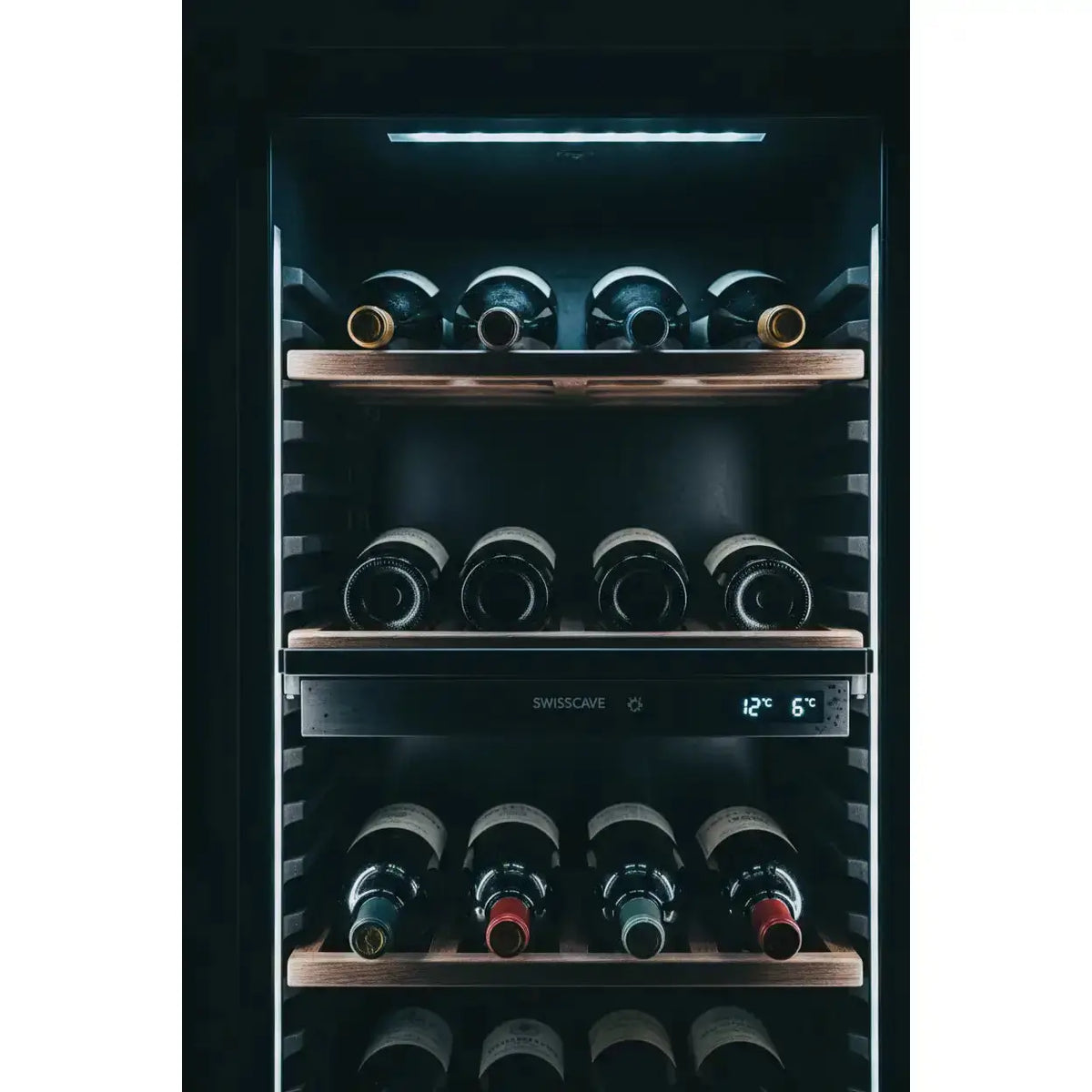 Swisscave WL160DF — 160 Bottle Freestanding Dual Zone Wine Fridge