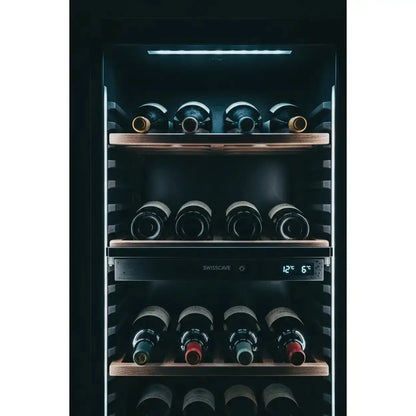Swisscave WL160DF — 160 Bottle Freestanding Dual Zone Wine Fridge