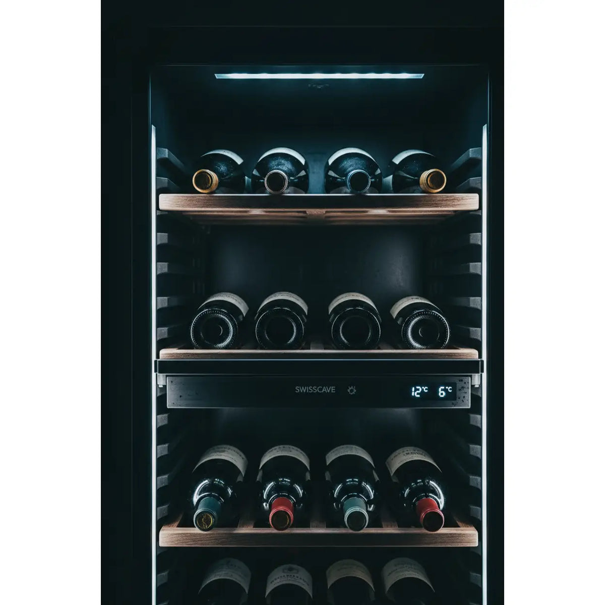 Swisscave WL160DF — 160 Bottle Freestanding Dual Zone Wine Fridge