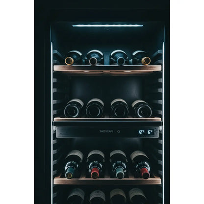 Swisscave WL160DF — 160 Bottle Freestanding Dual Zone Wine Fridge