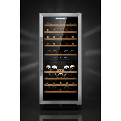 Swisscave WL160DF — 160 Bottle Freestanding Dual Zone Wine Fridge