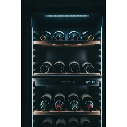 Swisscave WL160DF — 160 Bottle Freestanding Dual Zone Wine Fridge