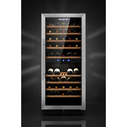 Swisscave WL160DF — 160 Bottle Freestanding Dual Zone Wine Fridge