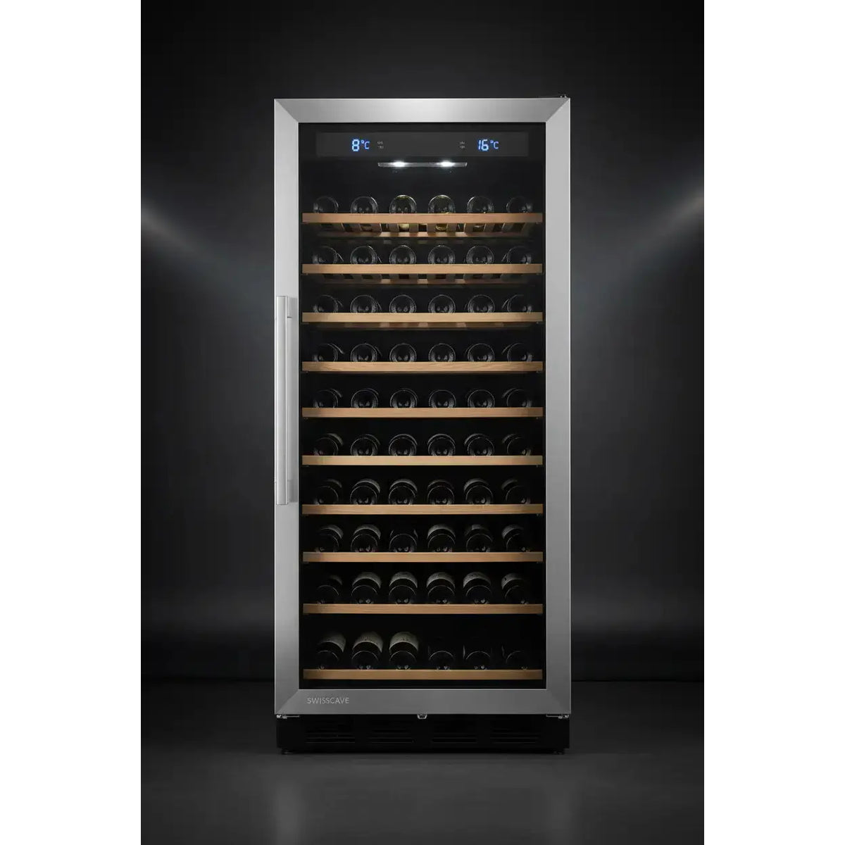 Swisscave WL200DF — 200 Bottle Tall Dual Zone Wine Cabinet