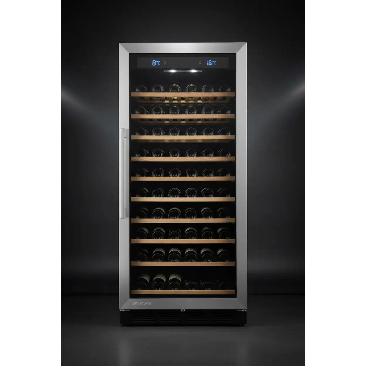 Swisscave WL200DF — 200 Bottle Tall Dual Zone Wine Cabinet