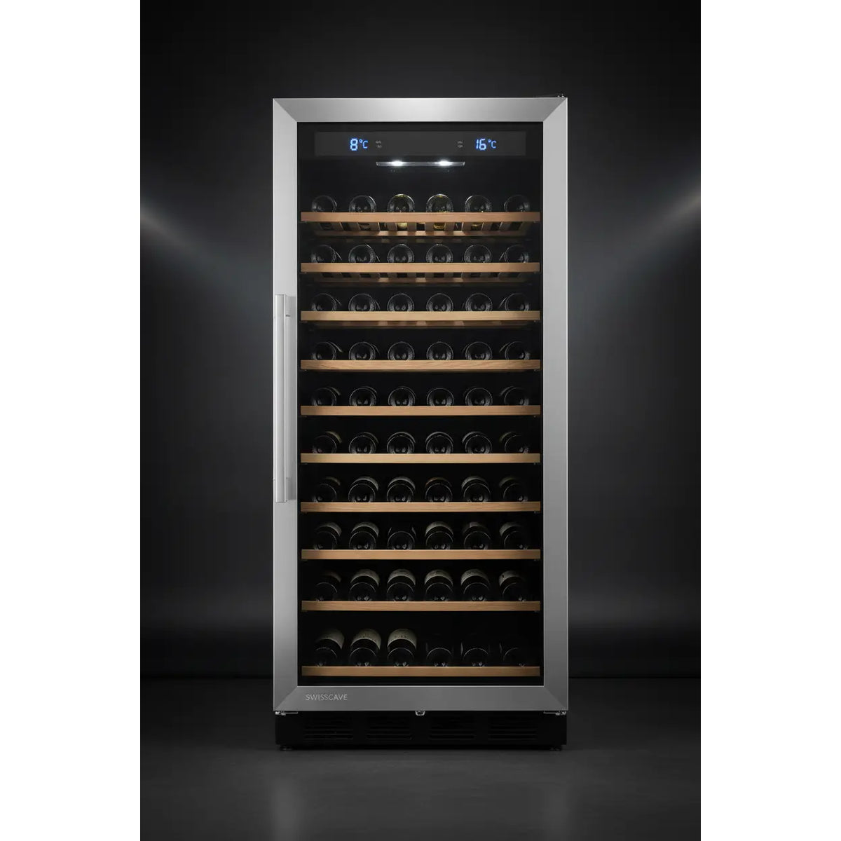 Swisscave WL200DF — 200 Bottle Tall Dual Zone Wine Cabinet