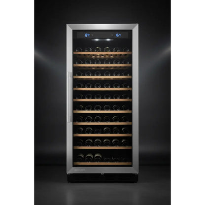 Swisscave WL200DF — 200 Bottle Tall Dual Zone Wine Cabinet
