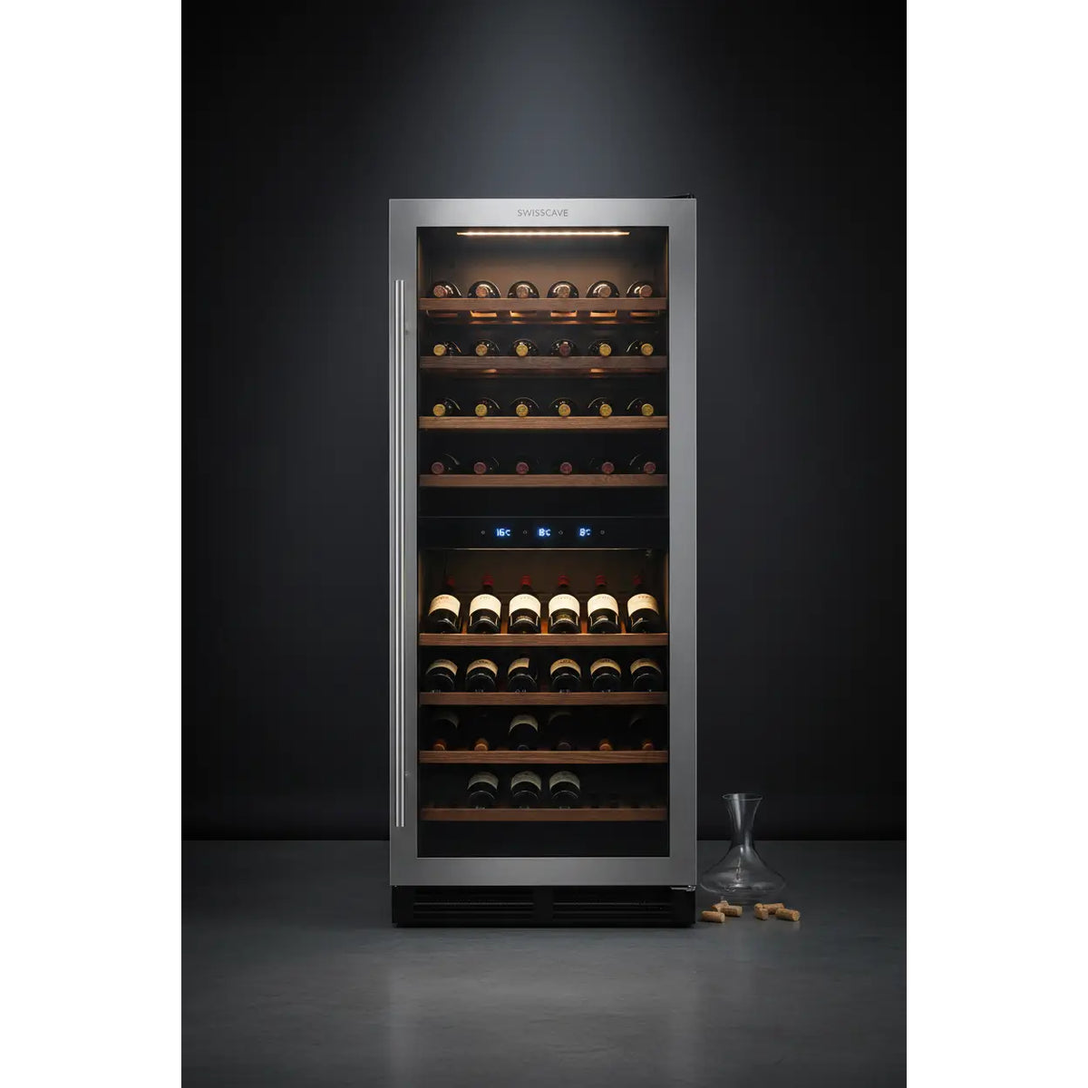 Swisscave WL280DF — 280 Bottle Tall Dual Zone Wine Cabinet