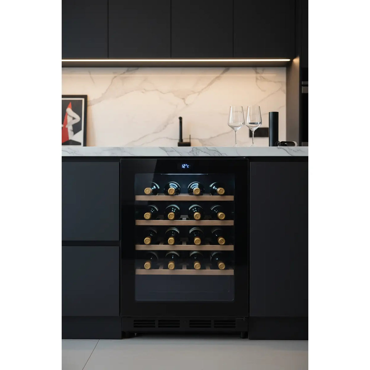 Swisscave WL46DF — 46 Bottle Built-In Dual Zone Wine Fridge