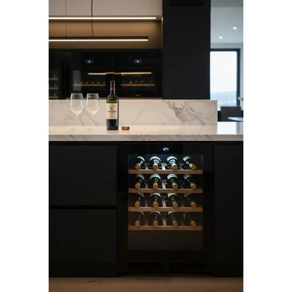 Swisscave WL46DF Premium — 46 Bottle Built-In Dual Zone Wine Fridge