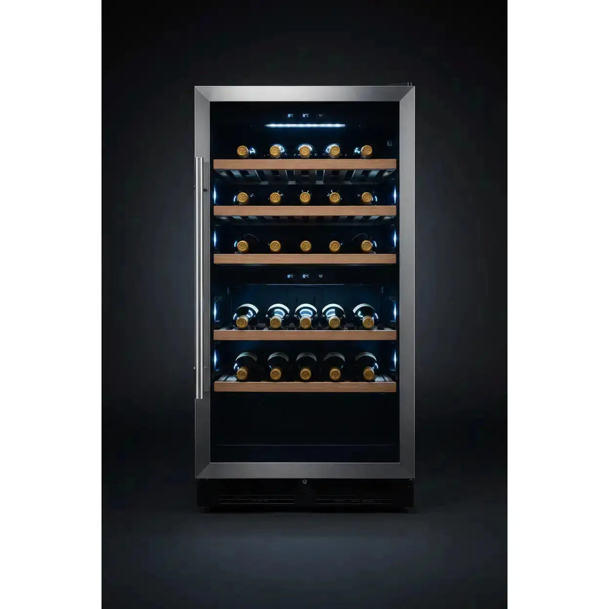 Tefcold TFW250S — 65 Bottle Freestanding Dual Zone Wine Fridge